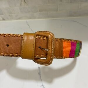 Kids colorful Guatemala made colorful leather belt